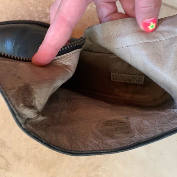 Allsaints black leather zipper ankle boots size 8 - Picture 9 of 9